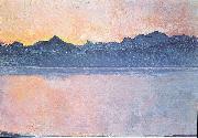 Ferdinand Hodler, Genfersee mit Mont-Blanc im Morgenlicht